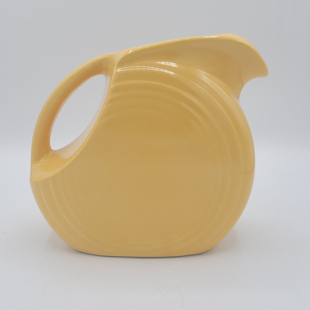 Homer Laughlin Fiesta Ware 6" Yellow Marigold Small Art Deco Disc Pitcher